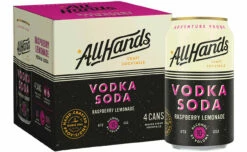 All Hands Vodka Soda Raspberry Lemonade 4 Pack