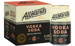 All Hands Vodka Soda Ruby Red Grapefruit 4 Pack