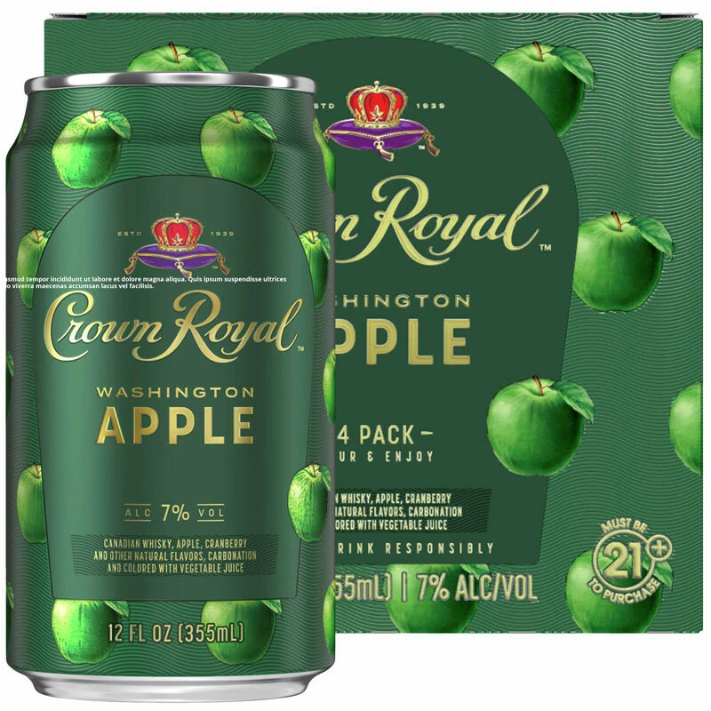 Crown Royal Washington Apple Whisky Cocktail 4-Pack 1 Crown Royal Washington Apple Whisky Cocktail 4-Pack